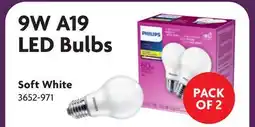Home Hardware 9W A19 LED Bulbs Soft White offer