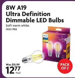 Home Hardware A19 Ultra Definition Dimmable LED Bulbs offer