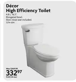 Home Hardware Décor High Efficiency Toilet offer