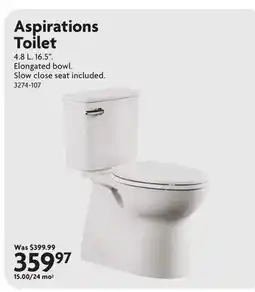 Home Hardware Aspirations Toilet offer