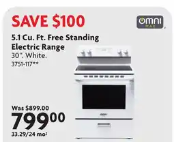 Home Hardware 5.1 Cu. Ft. Free Standing Electric Range offer