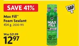 Home Hardware Max Fill Foam Sealant offer