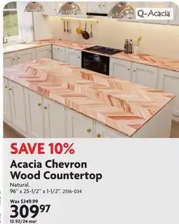 Home Hardware Acacia Chevron Wood Countertop offer