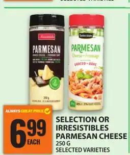 Food Basics SELECTION OR IRRESISTIBLES PARMESAN CHEESE offer