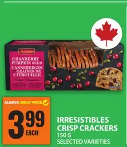 Food Basics IRRESISTIBLES CRISP CRACKERS offer