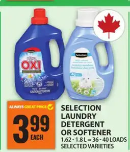 Food Basics SELECTION LAUNDRY DETERGENT OR SOFTENER offer
