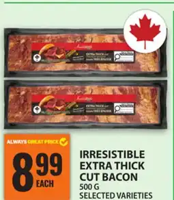 Food Basics IRRESISTIBLE EXTRA THICK CUT BACON offer