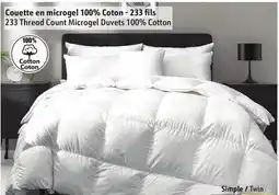 Sushi Shop 233 Thread Count Microgel Duvets 100% Cotton Simple / Twin offer