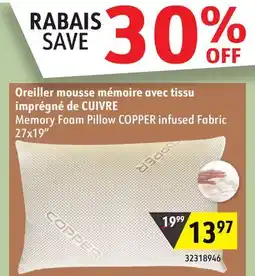 Sushi Shop Memory Foam Pillow COPPER infused Fabric 27x19 offer