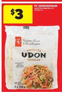 Real Canadian Superstore PC UDON NOODLES, 4'S offer