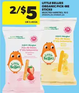 Real Canadian Superstore LITTLE BELLIES ORGANIC PICK-ME STICKS offer
