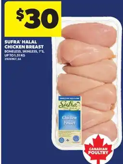 Real Canadian Superstore SUFRA HALAL CHICKEN BREAST, 7' S, Up To offer