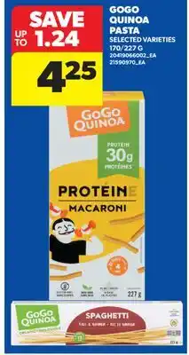 Real Canadian Superstore GOGO QUINOA PASTA, 170/227 G offer