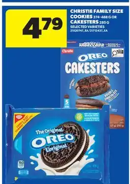 Real Canadian Superstore CHRISTIE FAMILY SIZE COOKIES 374-488 G OR CAKESTERS 285 G offer