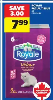 Real Canadian Superstore ROYALE FACIAL TISSUE, 6'S offer