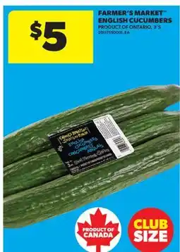 Real Canadian Superstore FARMER'S MARKET ENGLISH CUCUMBERS, 3'S offer