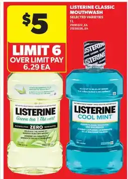 Real Canadian Superstore LISTERINE CLASSIC MOUTHWASH offer