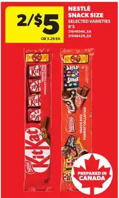 Real Canadian Superstore NESTLÉ SNACK SIZE, 8'S offer