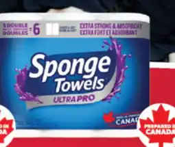 Real Canadian Superstore SPONGE TOWEL PAPER TOWEL, 3 = 6 ROLLS offer