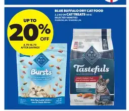Real Canadian Superstore BLUE BUFFALO DRY CAT FOOD, 2.2 KG OR CAT TREATS, 141 G offer