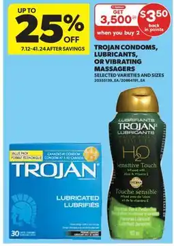 Real Canadian Superstore TROJAN CONDOMS, LUBRICANTS, OR VIBRATING MASSAGERS offer