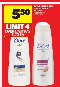 Real Canadian Superstore DOVE HAIR CARE offer