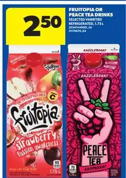 Real Canadian Superstore FRUITOPIA OR PEACE TEA DRINKS offer