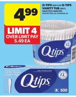 Real Canadian Superstore Q-TIPS 500' S OR Q-TIPS VANITY TUB 300' S offer