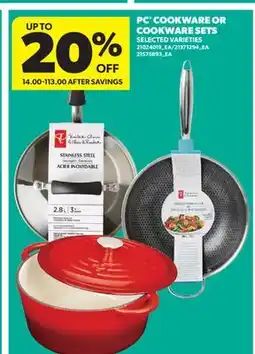 Real Canadian Superstore PC COOKWARE OR COOKWARE SETS offer