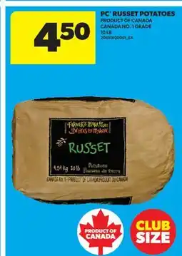 Real Canadian Superstore PC RUSSET POTATOES, 10 LB offer