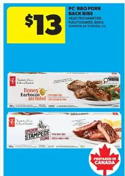 Real Canadian Superstore PC BBQ PORK BACK RIBS offer