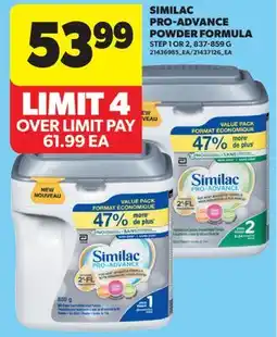Real Canadian Superstore SIMILAC PRO-ADVANCE POWDER FORMULA offer