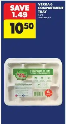 Real Canadian Superstore VERKA, 6 COMPARTMENT TRAY, 40'S offer