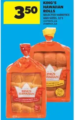 Real Canadian Superstore KING'S HAWAIIAN ROLLS, 12'S offer