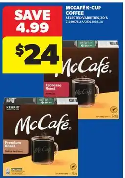 Real Canadian Superstore MCCAFÉ K-CUP COFFEE, 30'S offer