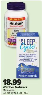 PharmaChoice Melatonin Select Types 60-150 6 offer