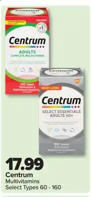 PharmaChoice Centrum Multivitamins offer