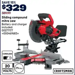 RONA Craftsman Sliding compound mitre saw offer