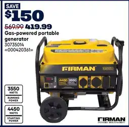 RONA Gas-powered portable generator offer