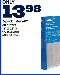 RONA VALU+ 3-pack ''Merv-8'' air filters offer