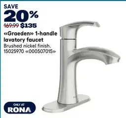 RONA MOEN Graeden 1-handle lavatory faucet offer