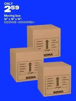 RONA RONA Moving box offer