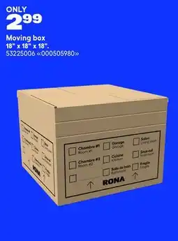 RONA Moving box 18 x 18 x 18 offer