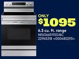RONA 6.3 cu. ft. range SAMSUNG offer