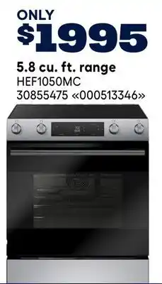RONA BOSCH 5.8 cu. ft. range offer