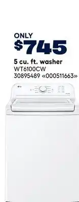 RONA LG 5 cu. ft. washer offer