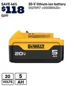 RONA DEWALT 20-V lithium-ion battery offer