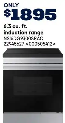 RONA Samsung 6.3 cu. ft. induction range offer