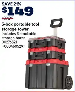 RONA CRAFTSMAN 3-box portable tool storage tower offer