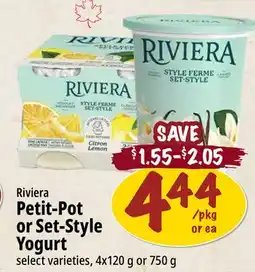 Farm Boy Riviera Petit-Pot or Set-Style Yogurt offer